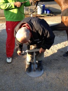 Ray Amato, Sr. finishing foot
