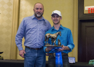 Josh Tompkins, CJF (Right) as the 2016 Kerckhaert-Liberty Intermediate Division High Point Award Winner Pictured with Allen Horton, FPD sponsor
